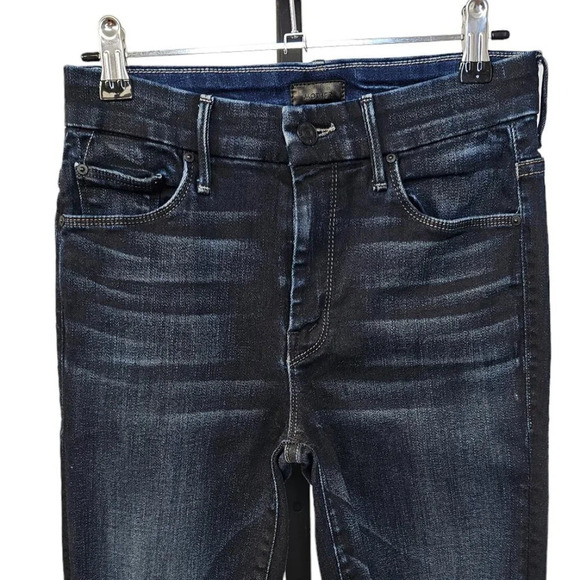 MOTHER Womens High Waist  Looker Ankle Fray in Night Owl Size 25 - Picture 13 of 13